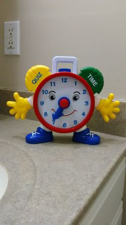 KIDS PRESCHOOL MR. TALKING QUIZ TIME EDUCATIONAL LEARNING CLOCK -