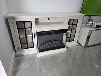 Electric fireplace tv stand