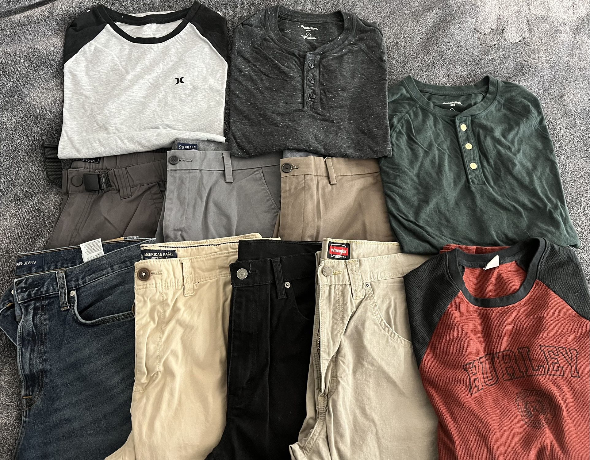 Men’s Clothes - 33/34x30 & Large Shirts