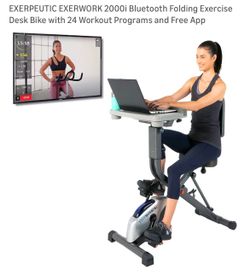 Bluetooth Folding Exercise Desk Bike