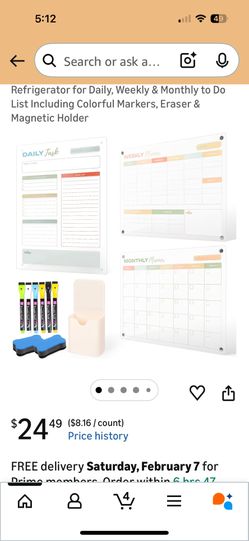 Acrylic Fridge Chart