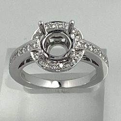 18k Settings For Round 6.5mm 