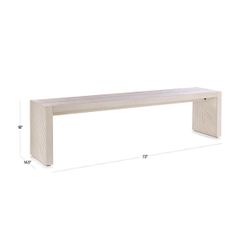 Crate And Barrel Dunewood Whitewash Bench