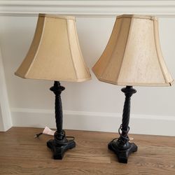2 Black Table Lamps