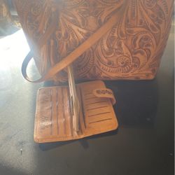 Bolsa Mexicana De Piel Con Cartera 