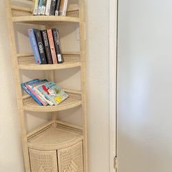 Rattan bookshelf, boho, Scadi Style 