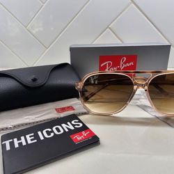 Ray-Ban Rb2198 Bill Square Sunglasses / Havana on Transparent Brown/Clear Gradient Brown