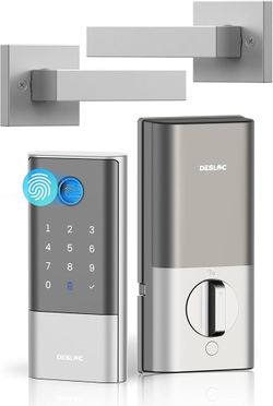 DESLOC Smart Lock K120 Fingerprint WiFi Deadbolt with Lever Handle