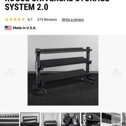 Rogue Universal Storage 2.0 w/ 5 - 80lb Dumbbell Set