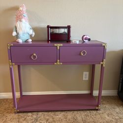Purple Double Drawer Table 