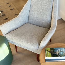 Angle 33" Lounge Chair - Gray ( By Article) _ 2 Available ( Sold Separately)