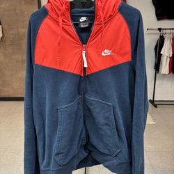 NIKE POLAR FLEECE WINDRUNNER FULL ZIP HOODIE JACK SIZE LARGER 