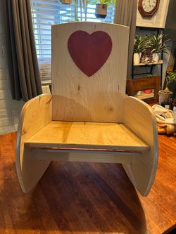 Handmade Wooden Toddler Chair. No deposit required.