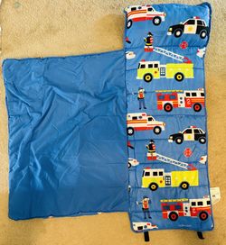 Boy’s Rescue Vehicle Toddler/Pre-School Sleeping Mat; Mostly Blue; Brand: Olive Kids