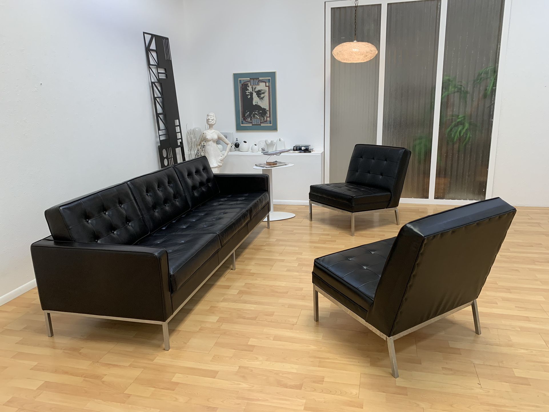 Florence Knoll Sofa Pair Chairs Mid Century Modern Vintage Mcm