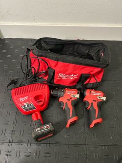 Milwaukee M12 12-Volt Lithium-Ion Brushless Cordless Subcompact Drill and Impact Driver W/ 3.0 battery and Bag (2-Tool)