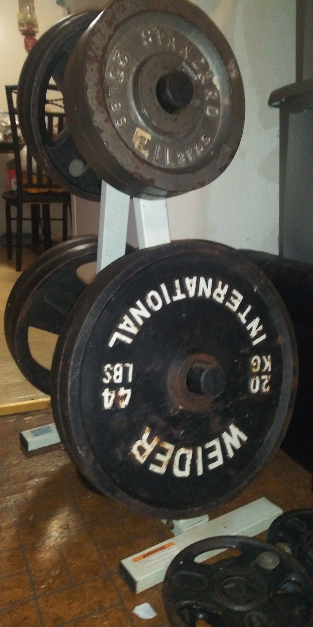 Olympic set weights and bench set