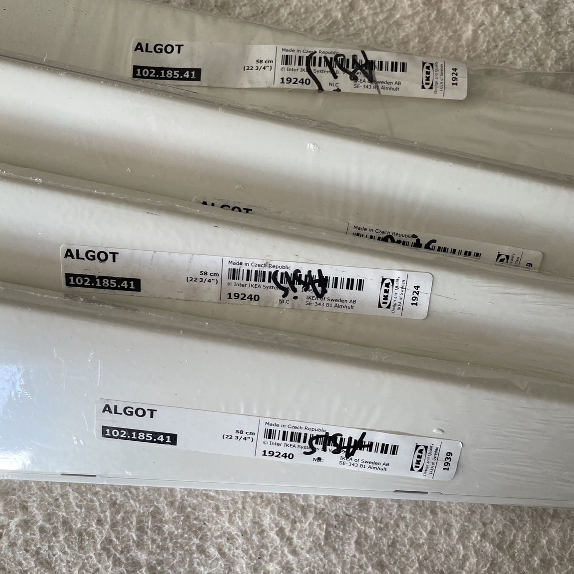 (IF IT’S LISTED, IT’S AVAILABLE.) $35 IKEA Algot Closet System Brackets ( 22 In.)