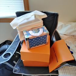 Louis Vuitton Denim Trunk Bag Authentic 