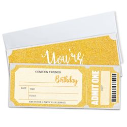 Invitaciones VIP, 20 invitaciones y sobres de cumpleaños rellenables, para niños y niñas adolescentes a una fiesta de cumpleaños, 