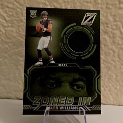 2024 Zenith Caleb Williams RC Zoned In Relic Patch #ZI-CWS Chicago Bears