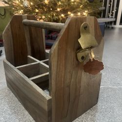 Wooden Wine Bottle Carrier 