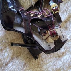Versace Shoes Heels Vero Cuoio Burgundy 