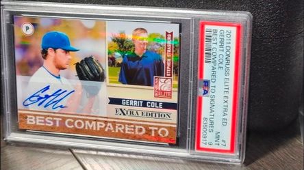 2011 Donruss Elite Extra /25 Gerrit Cole Refractor Auto PSA 9