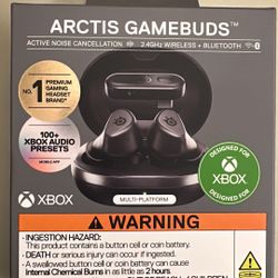 SteelSeries Arctis GameBuds for Xbox/PC/PS5/Switch/Mobile — Quick-Switch 2.4GHz+Bluetooth 5.3 — Active Noise Cancelling — Mobile App — Water Resistant