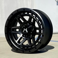 17 inch 17x9  Hartes Beast Matte Black wheel rim 6x5.5 6x139.7 +0
