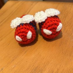 Spiderman Themed Crochet Bees