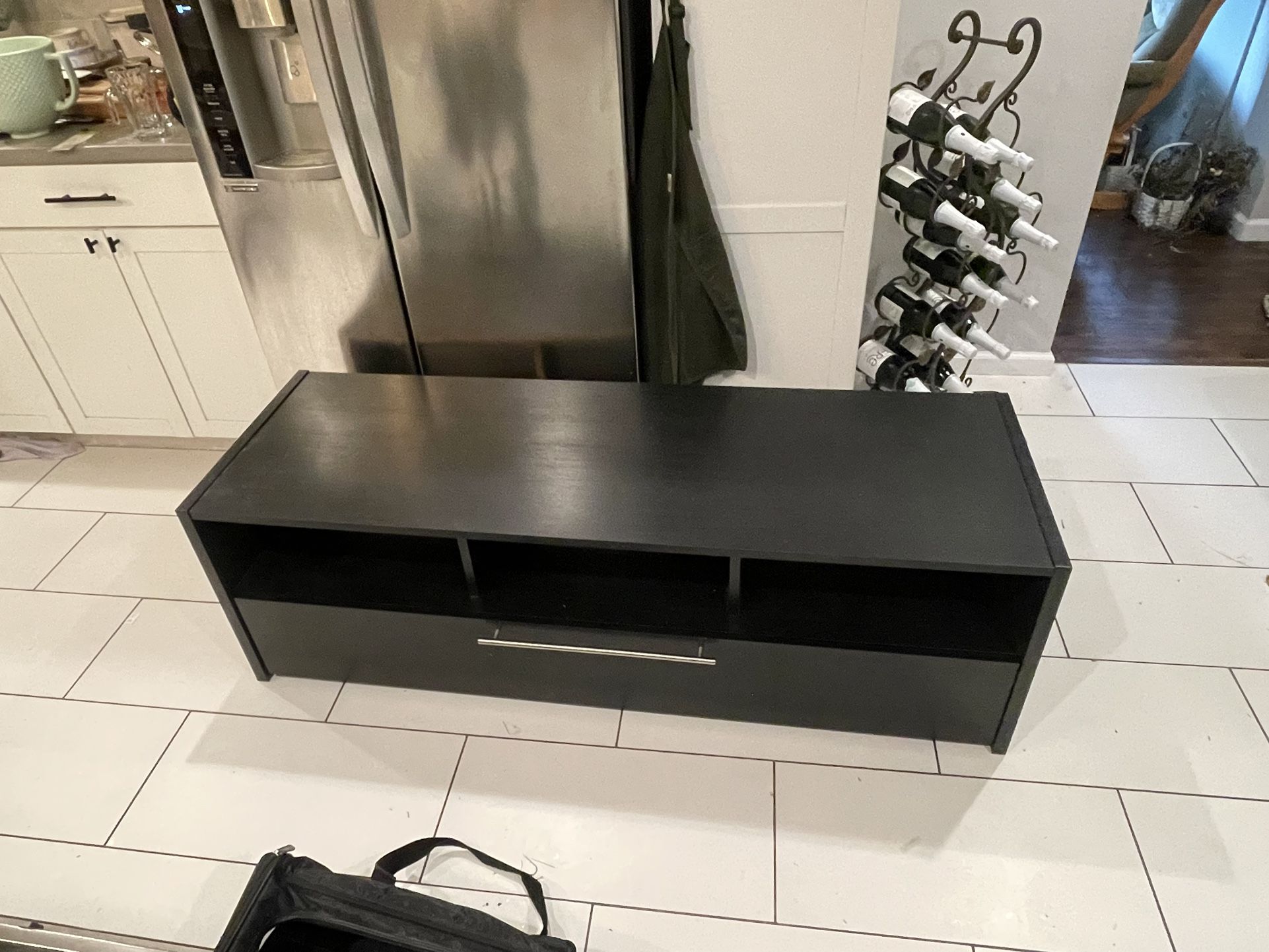 75 Inch TV Stand Black 360 New