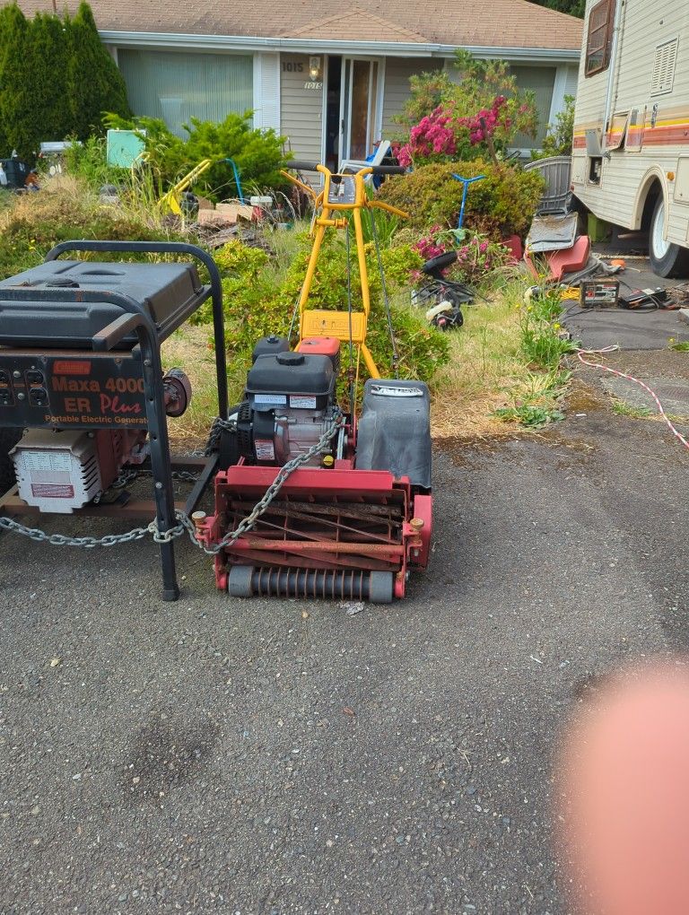 Working Lawn Mower