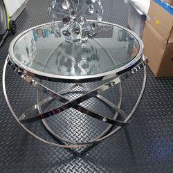 Table glass and chrome