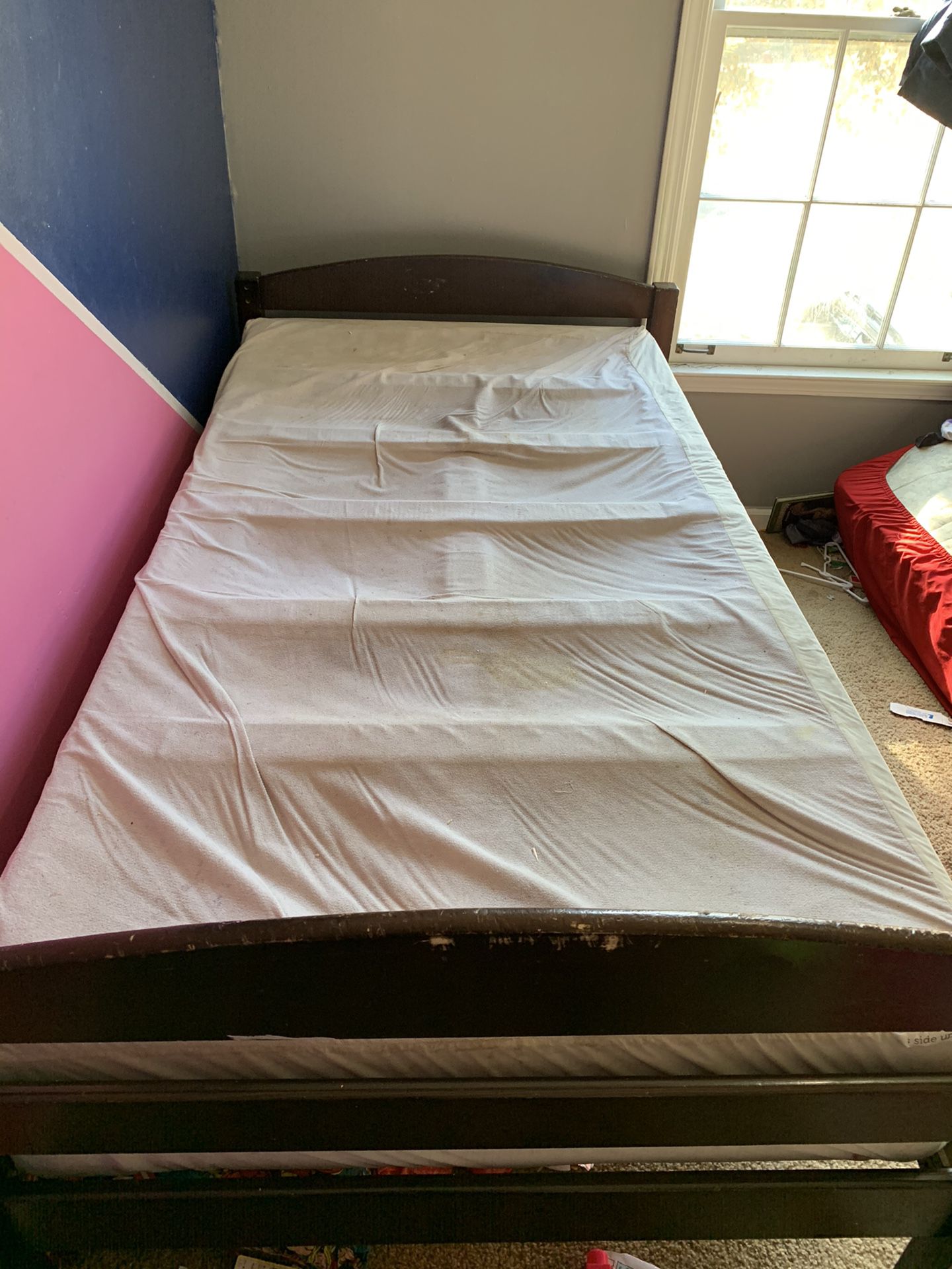 Twin Bed Frame (can include box spring)