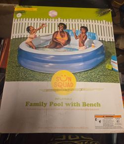 Kids Pool with Built in Bench