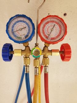 HVAC Gagues with Hoses, Case, Misc Accessories