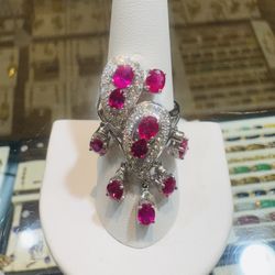 18K WhiteGold | Ruby & Diamonds Ring
