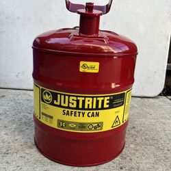 Brand New Justrite 5 Gallon Gas Can Type I