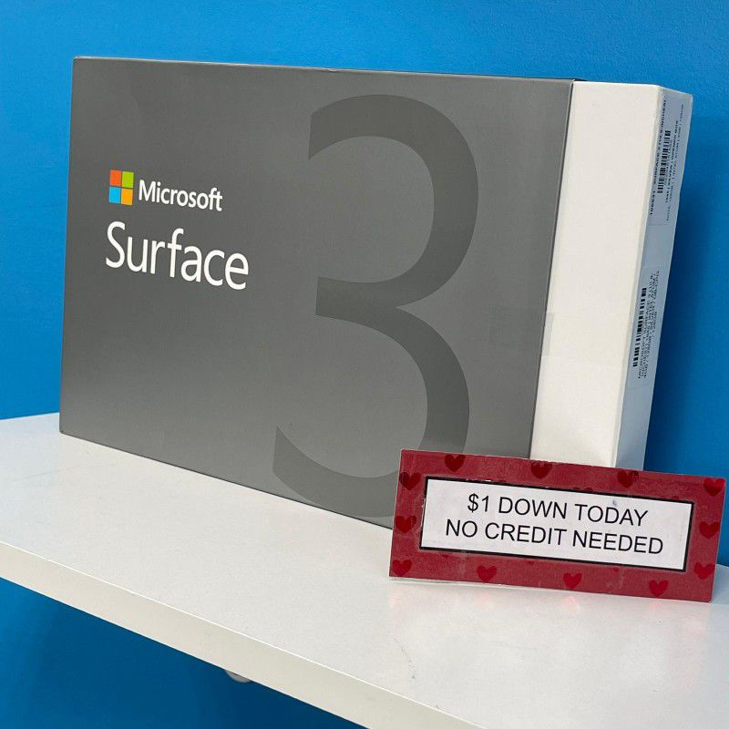 Microsoft Surface 3-PAYMENTS AVAILABLE-$1 Down Today 