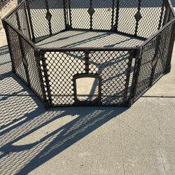 MyPet 8-Panel Petyard Passage: 6.5 ft. Wide 26 in. Tall Brown Freestanding Customizable