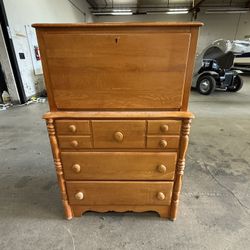 Mcm Blonde 1950S Secretary Desk And Dresser