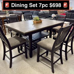 New solid Dining Table set 7pc