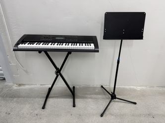 Casio CTK-3000 Keyboard + Stand & Music Stand – Works Great