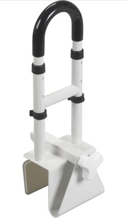 Adjustable Bathtub Grab Bar & Bathtub Safety Rail, White