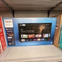 55” Philips Smart 4k Led Uhd Tv 