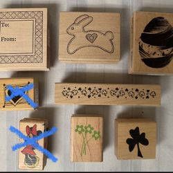 6 Rubber Stamps Seasonal Designs 