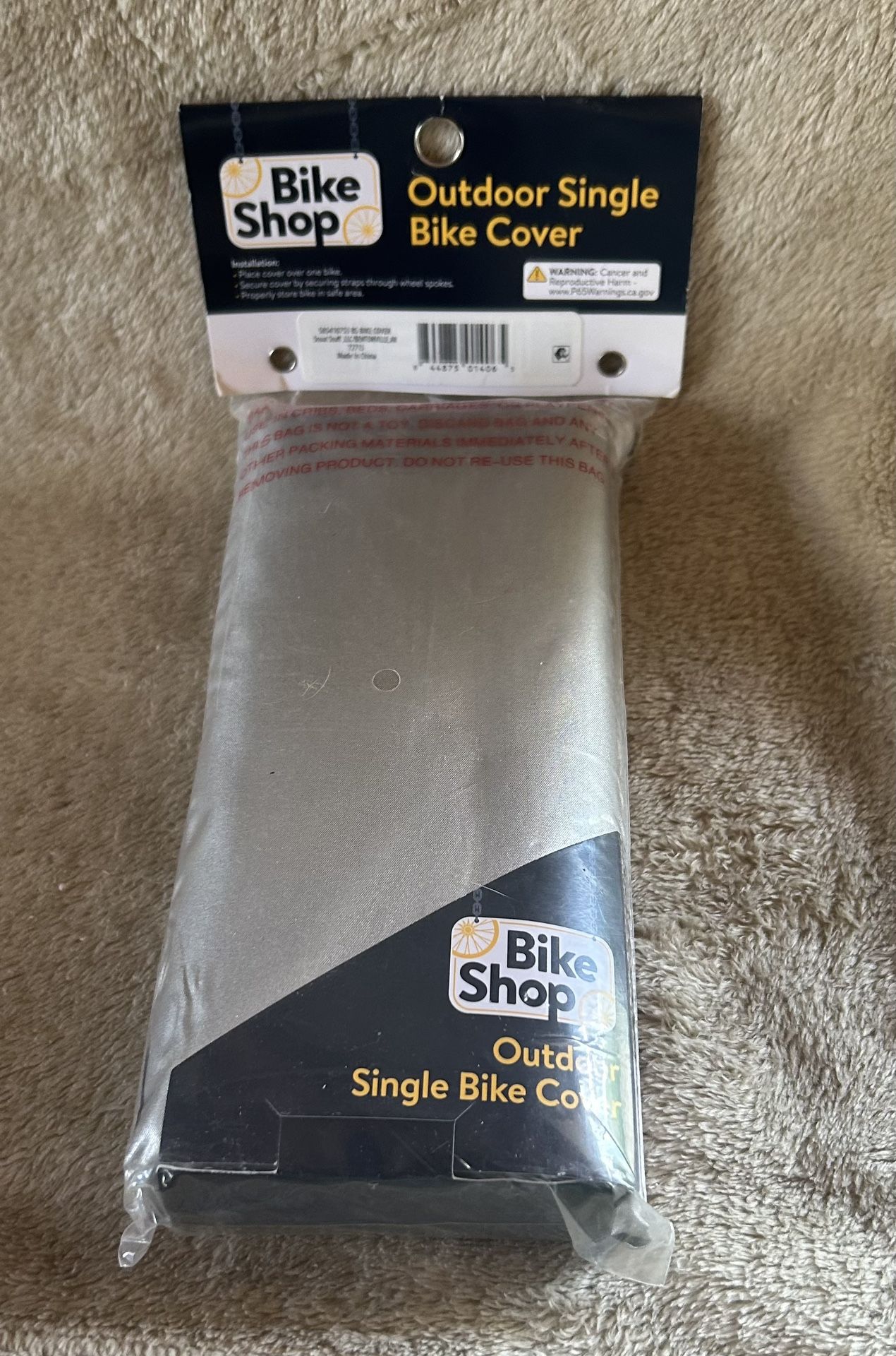 New…. Gray Bike Shop Outdoor Single Bike Cover