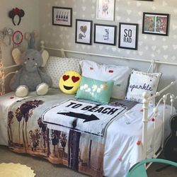 Twin Size White Metal Bed Frame Only 