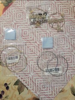 60mm Metal Hoop Earrings Set Gold Silver Round Fashion Assorted Styles